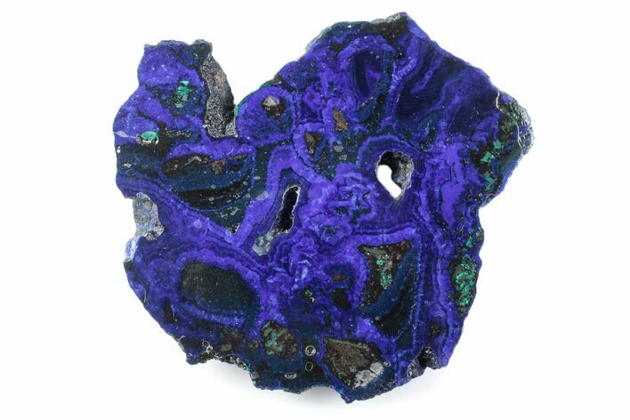 Polished Azurite Slab - Salairsky Mine, Russia #380198